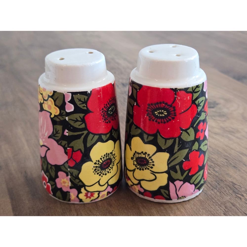 Vintage Napcoware Floral Salt Pepper Shakers Japan Retro Mid Century‎ Modern MCM